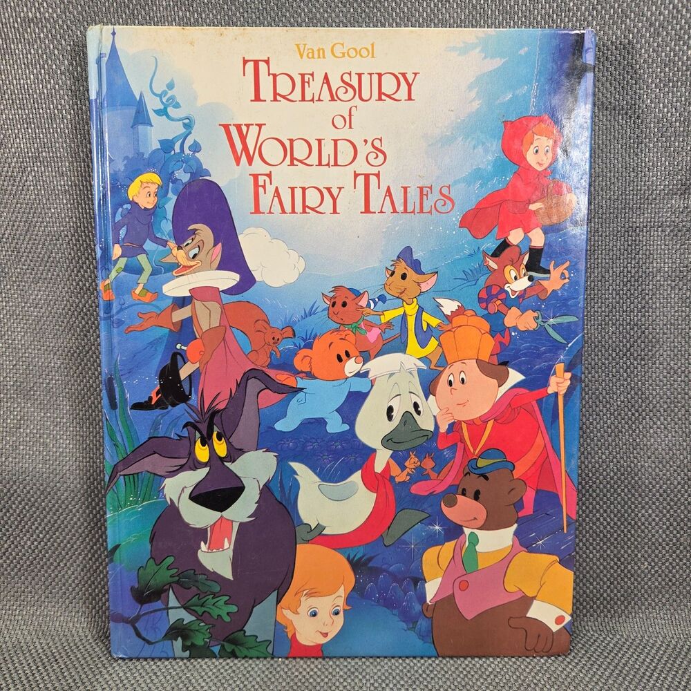 Vintage Treasury Of Worlds Fairy Tales Hardcover Van Gool Twin Books 1990 ISBN